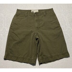 Dockers D Series Mens Olive Green Chino Shorts Size 34 Cotton Twill Casual